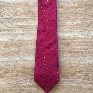 Christian Dior Red Tie, 100% Silk made in Italy